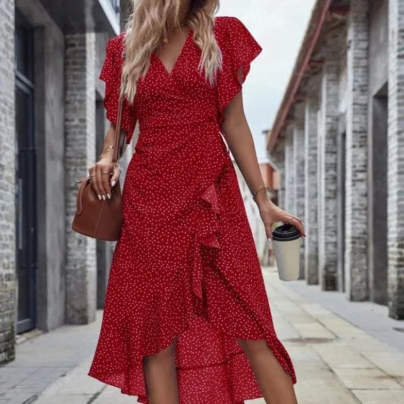 Red Preppy Womens Dress - Picture 2 of 5